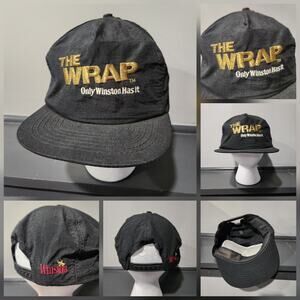 VTG‎ Only Winston Has It Cigarette Promo The Wrap Mens Black Snapback Hat Cap